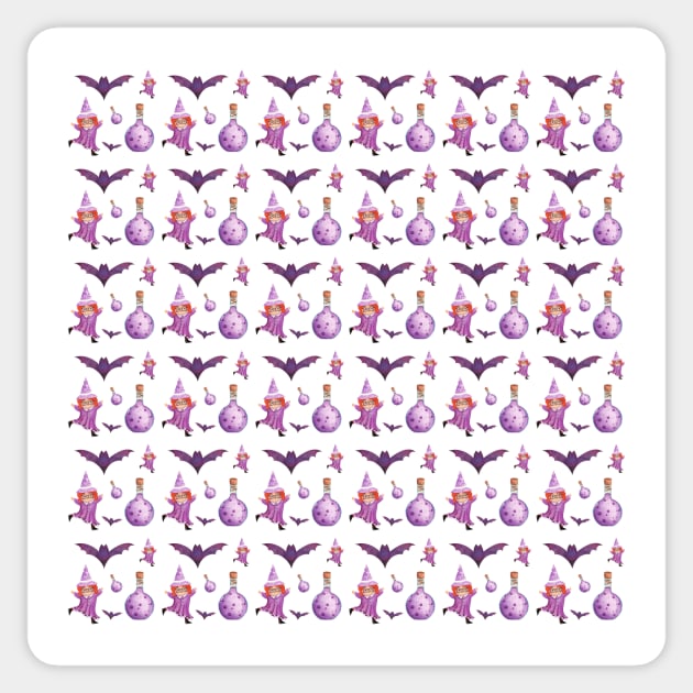 magic halloween purple pattern Sticker by shoko